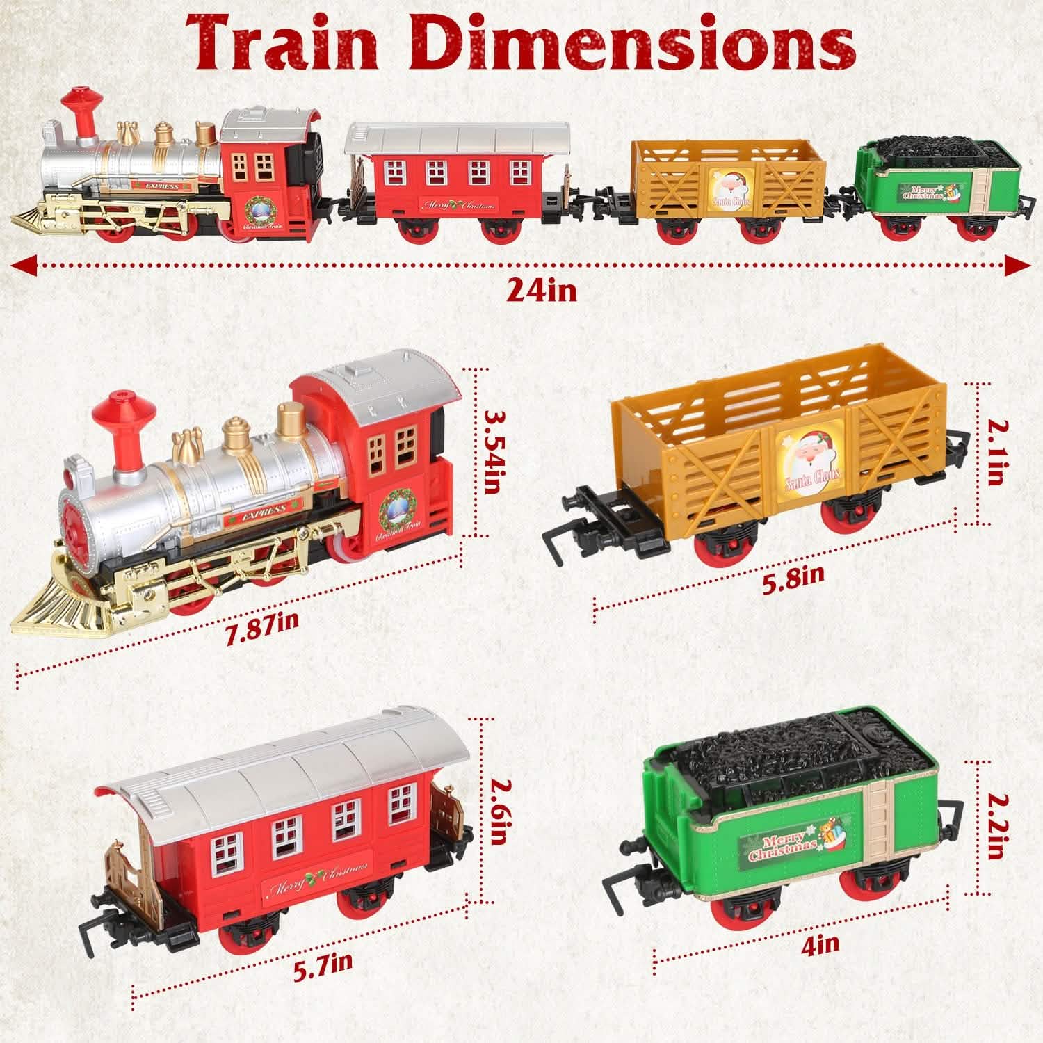 Electric Train Set Steam Locomotive Passenger Coach Coal with Sounds Light Railway Toys & Games - Tophatter Daily Deals