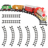 Electric Train Set Steam Locomotive Passenger Coach Coal with Sounds Light Railway Toys & Games - Tophatter Daily Deals