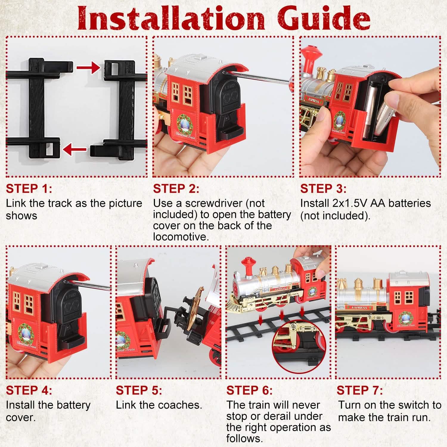 Electric Train Set Steam Locomotive Passenger Coach Coal with Sounds Light Railway Toys & Games - Tophatter Daily Deals