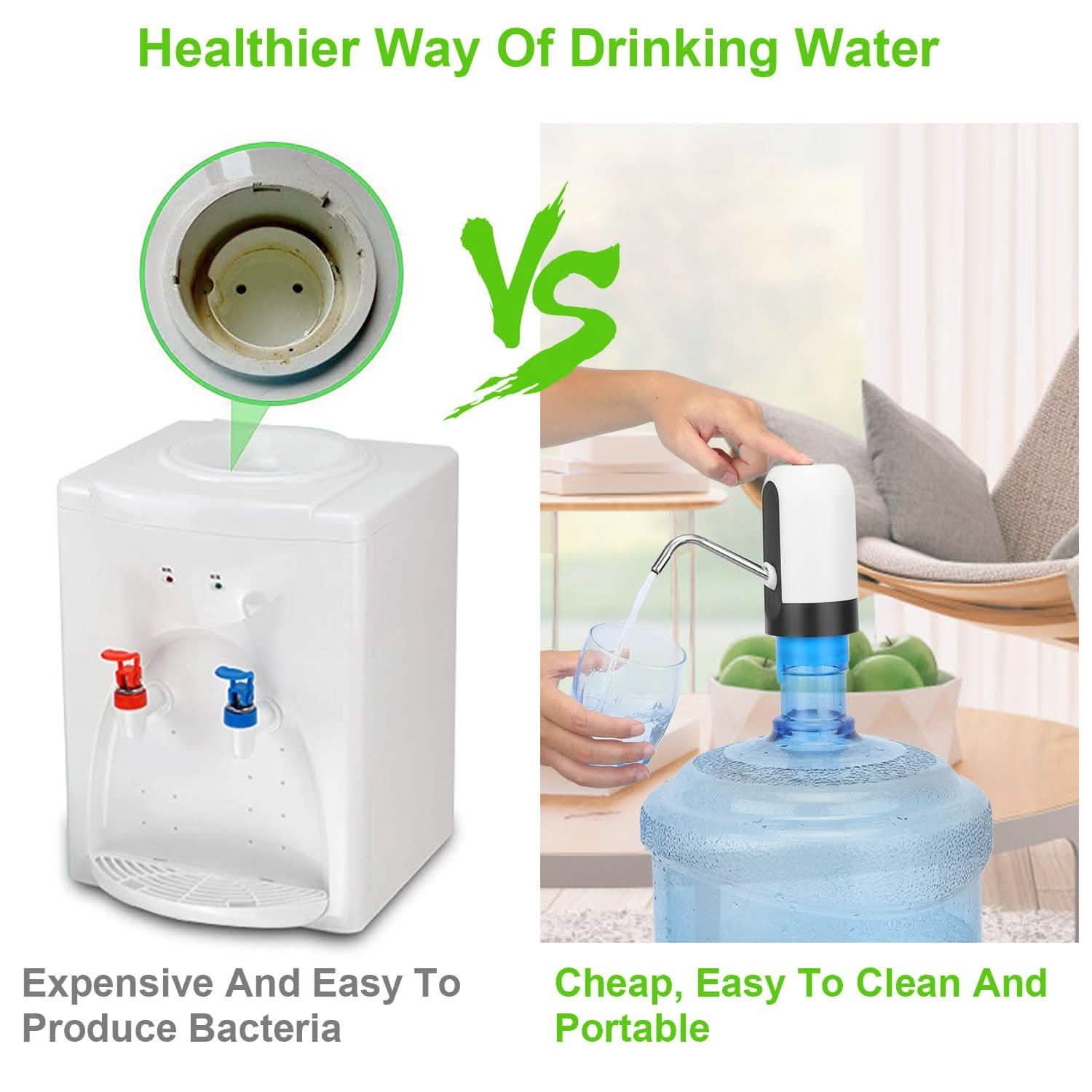 Electric Water Bottle Dispenser Rechargeable Automatic Drinking Water Bottle Pump Kitchen Tools & Gadgets - Tophatter Daily Deals