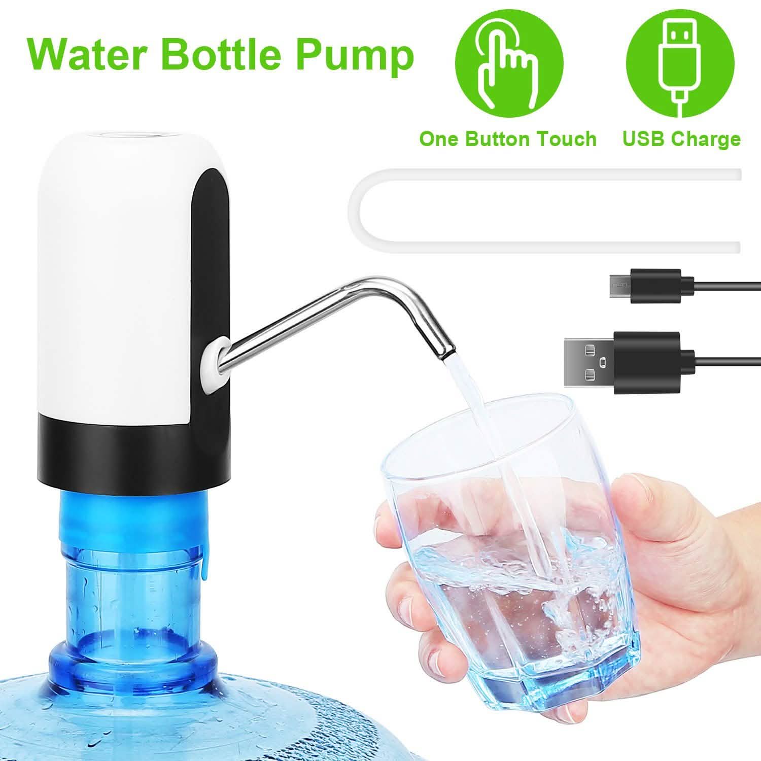 Electric Water Bottle Dispenser Rechargeable Automatic Drinking Water Bottle Pump Kitchen Tools & Gadgets - Tophatter Daily Deals