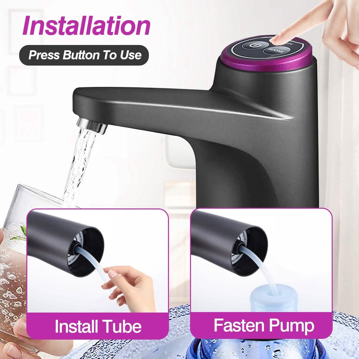 Electric Water Dispenser 40 Gallon USB Rechargeable Kitchen Tools & Gadgets - Tophatter Daily Deals