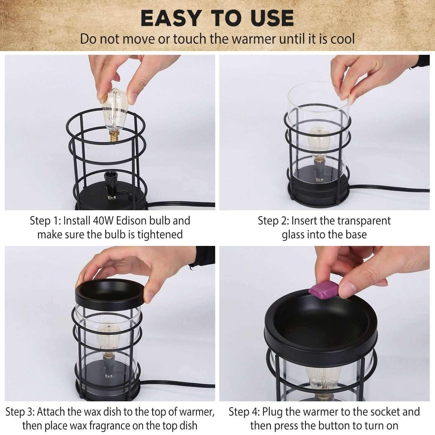 Electric Wax Melt Warmer Vintage Light Bulb Health & Wellness - Tophatter Daily Deals