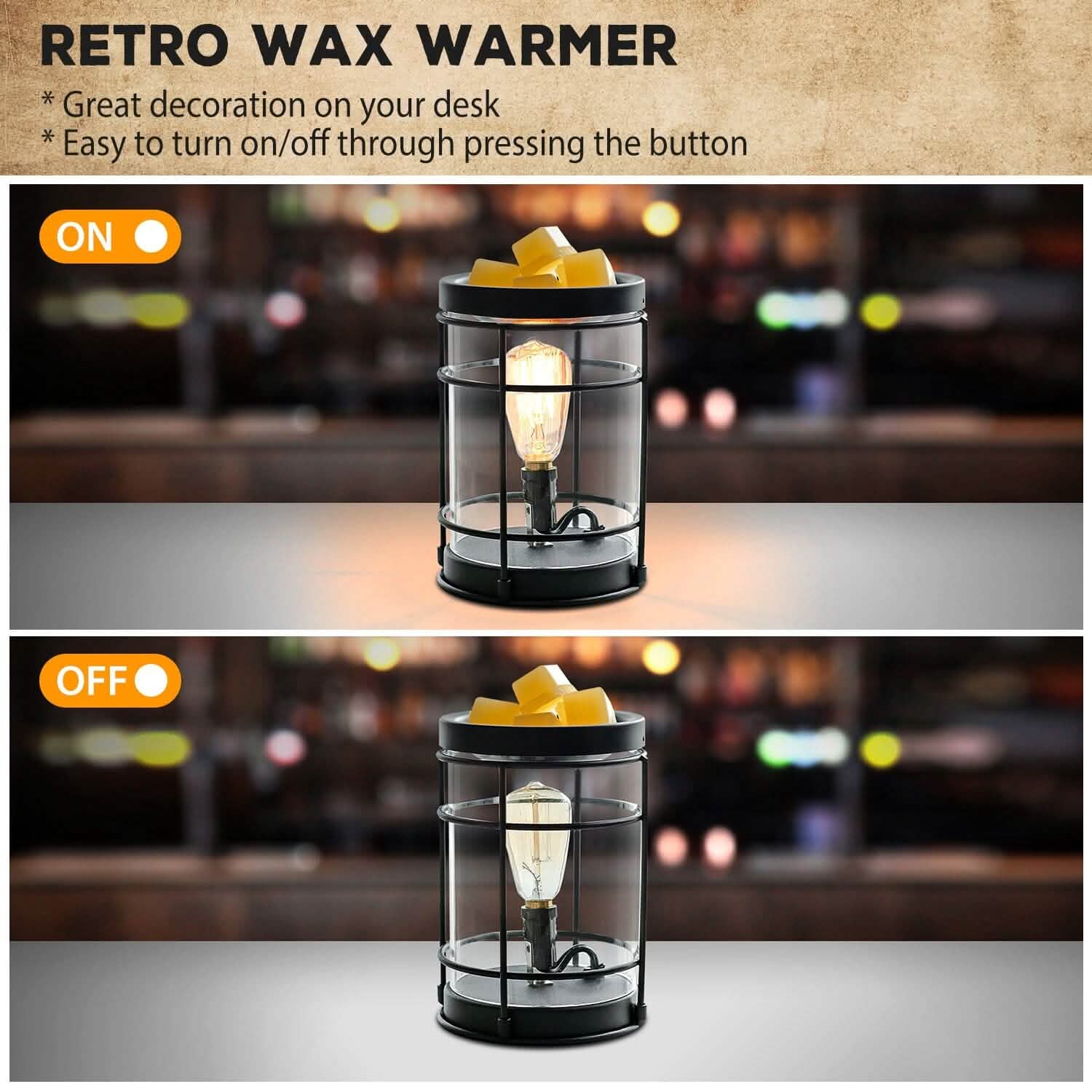 Electric Wax Melt Warmer Vintage Light Bulb Health & Wellness - Tophatter Daily Deals