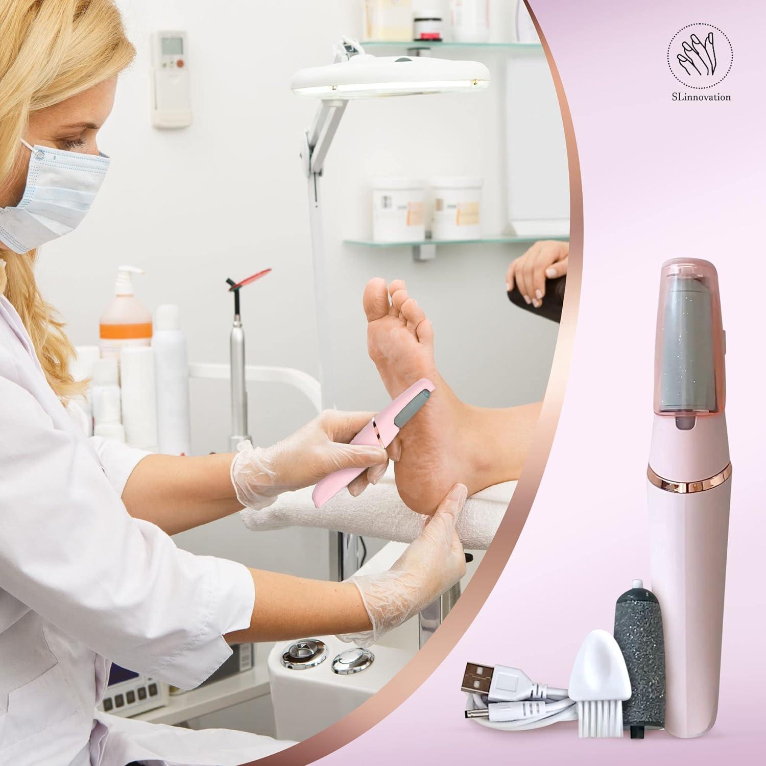 Electric Filer for Feet - Rechargeable Electric Foot Grinder File Pedicure Machine Tool Dead Skin Remover Health & Beauty - Tophatter Daily Deals