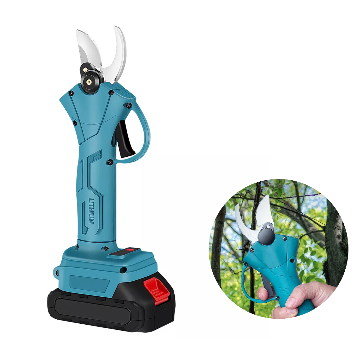Electric Pruning Shears – Cordless Rechargeable Garden Secateurs Branch Cutter with 2 Battery Electric Pruning Shears - Tophatter Daily Deals