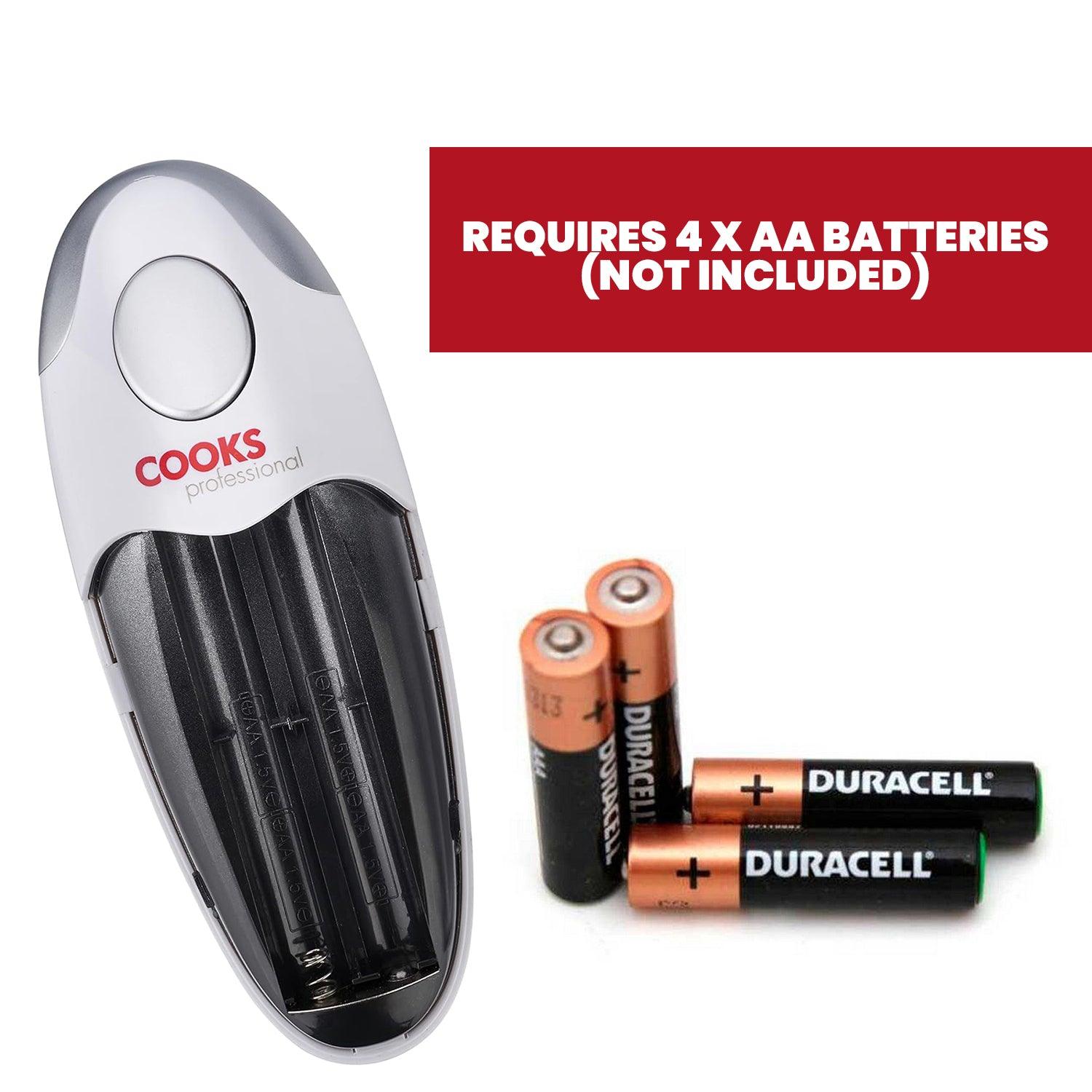Electric Tin Can Opener - Automatic One Touch Battery Operated Cooks Professional Can Opener Home - Tophatter Daily Deals