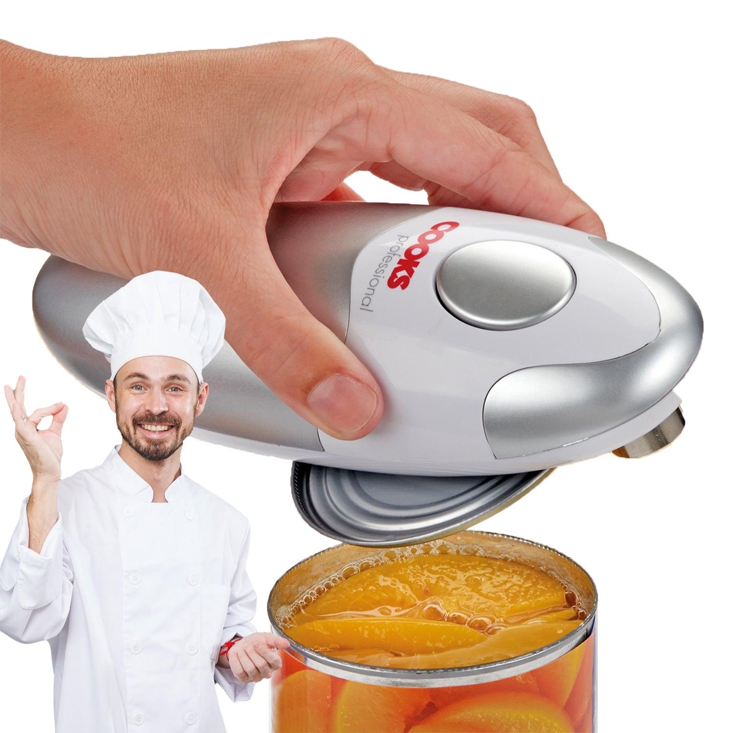 Electric Tin Can Opener - Automatic One Touch Battery Operated Cooks Professional Can Opener Home - Tophatter Daily Deals