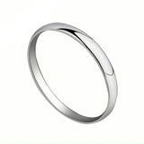Silver Tone Classic Domed Wedding Band Ring 2mm Rings - Tophatter Daily Deals