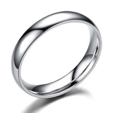 Silver Tone Classic Domed Wedding Band Ring 4mm Rings - Tophatter Daily Deals