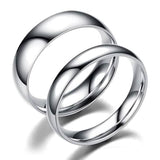 Silver Tone Classic Domed Wedding Band Ring Rings - Tophatter Daily Deals