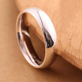 Silver Tone Classic Domed Wedding Band Ring Rings - Tophatter Daily Deals