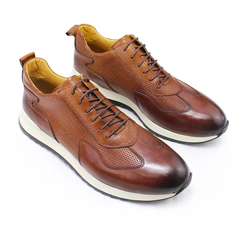 Elegant Sneakers Lace-Up Comfortable Sport Breathable Shoes Men Sneakers - Tophatter Daily Deals