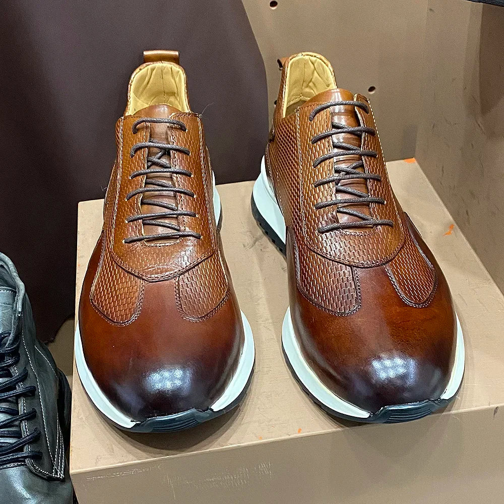 Elegant Sneakers Lace-Up Comfortable Sport Breathable Shoes Men Sneakers - Tophatter Daily Deals