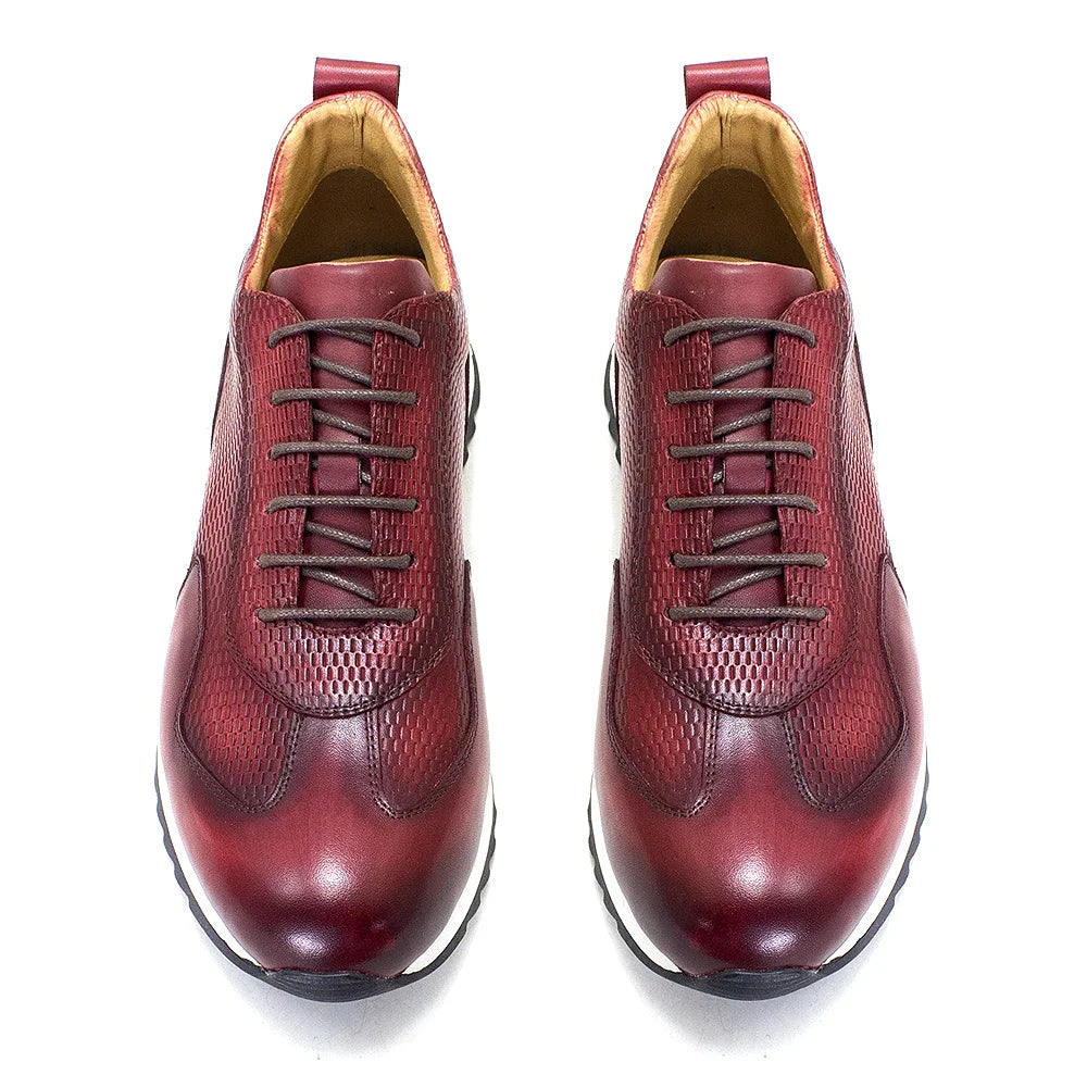 Elegant Sneakers Lace-Up Comfortable Sport Breathable Shoes Red Men Sneakers - Tophatter Daily Deals