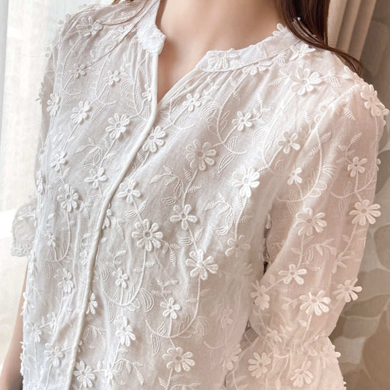 Elegant Tops Lace Women Blouses Blouses - Tophatter Daily Deals