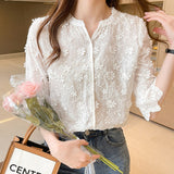 Elegant Tops Lace Women Blouses Blouses - Tophatter Daily Deals