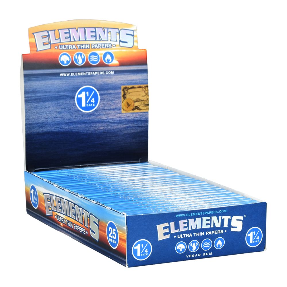 Elements Ultra Thin Rice Rolling Papers Full Box 1 1 4 inch Rolling Papers - Tophatter Daily Deals