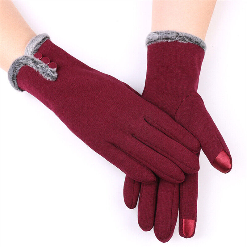 Insulating Women’s Gloves - Fitted Faux Fur Cuff, Cashmere Road A - Tophatter Daily Deals