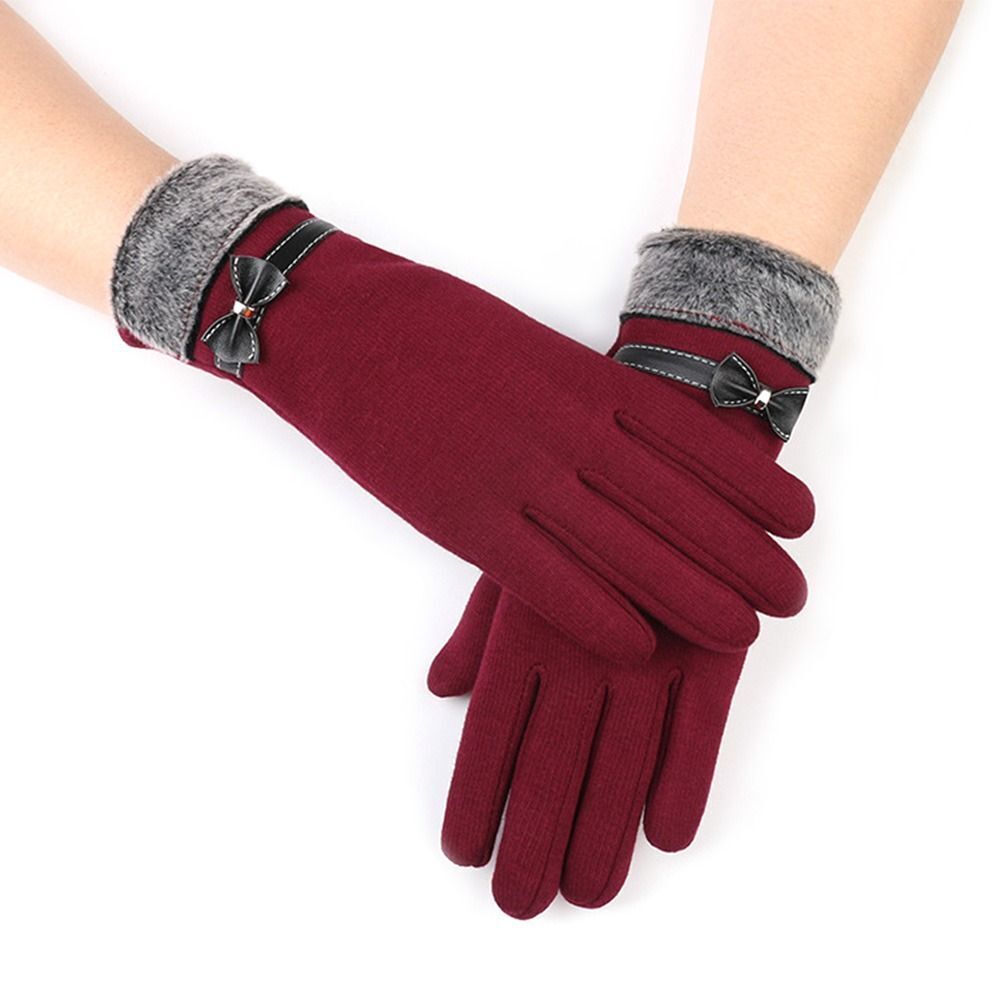 Insulating Women’s Gloves - Fitted Faux Fur Cuff, Cashmere Road B - Tophatter Daily Deals