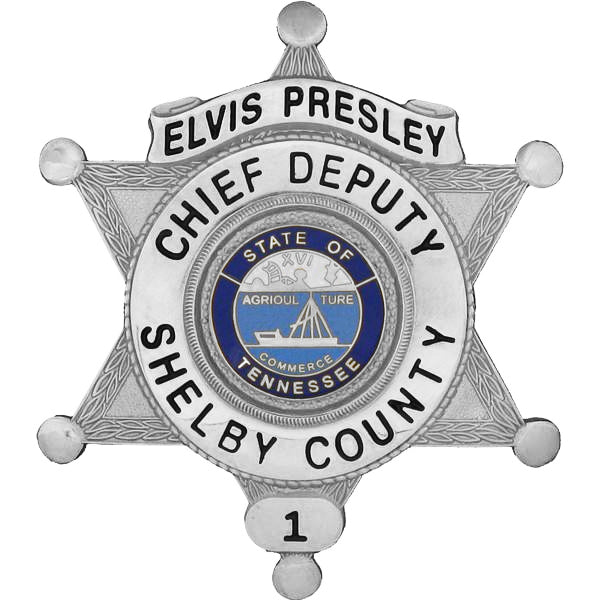 Elvis Presley - Collector Badge Silver Finish - Tophatter's Weapons'N'Deals Badges - Tophatter Daily Deals