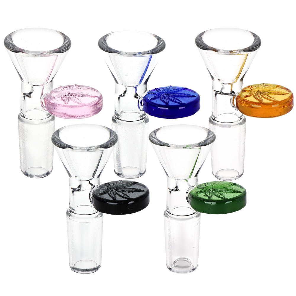 Embossed Leaf Herb Slide Bong Bowls - Tophatter Daily Deals