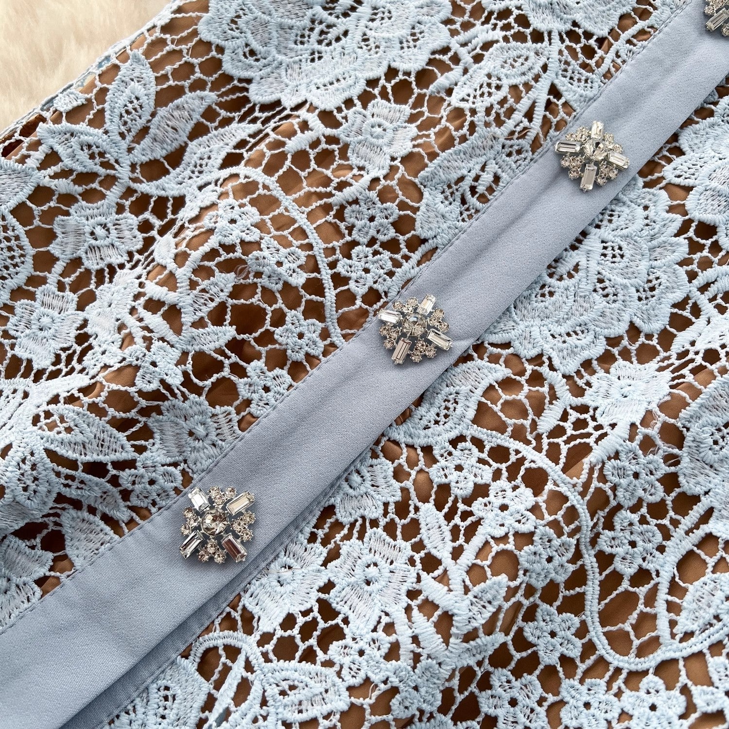 Women Beaded Diamonds Embroidery Evening Midi Dress Midi Dresses - Tophatter Daily Deals