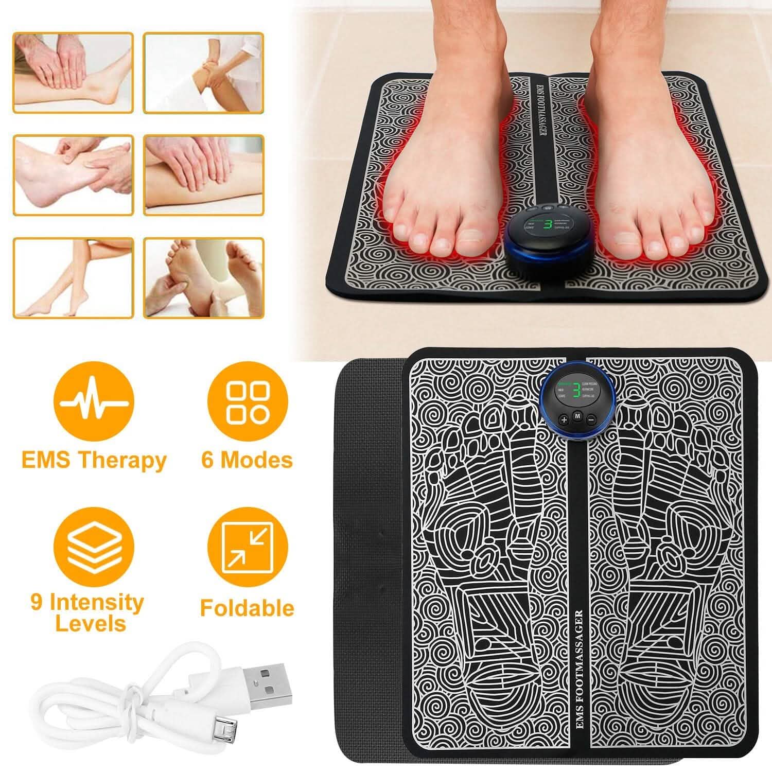 EMS Foot Massage Pad Electric Stimulator Health & Wellness - Tophatter Daily Deals