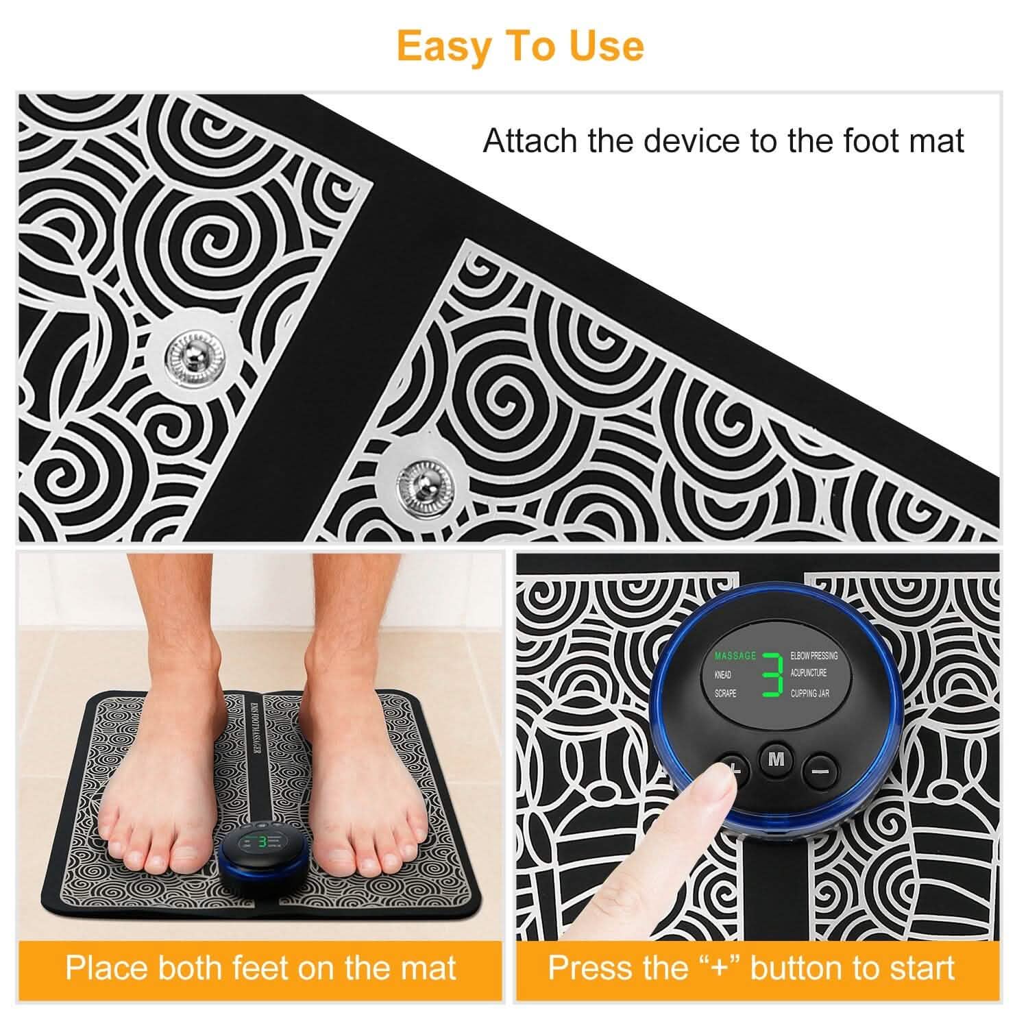 EMS Foot Massage Pad Electric Stimulator Health & Wellness - Tophatter Daily Deals