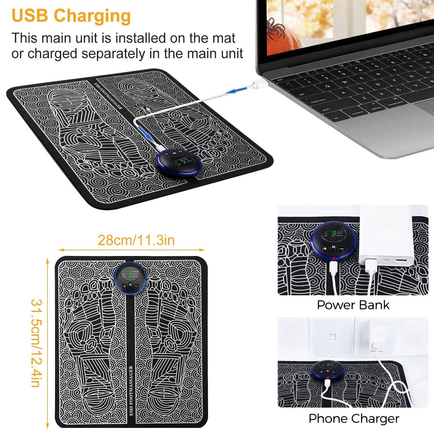 EMS Foot Massage Pad Electric Stimulator Health & Wellness - Tophatter Daily Deals