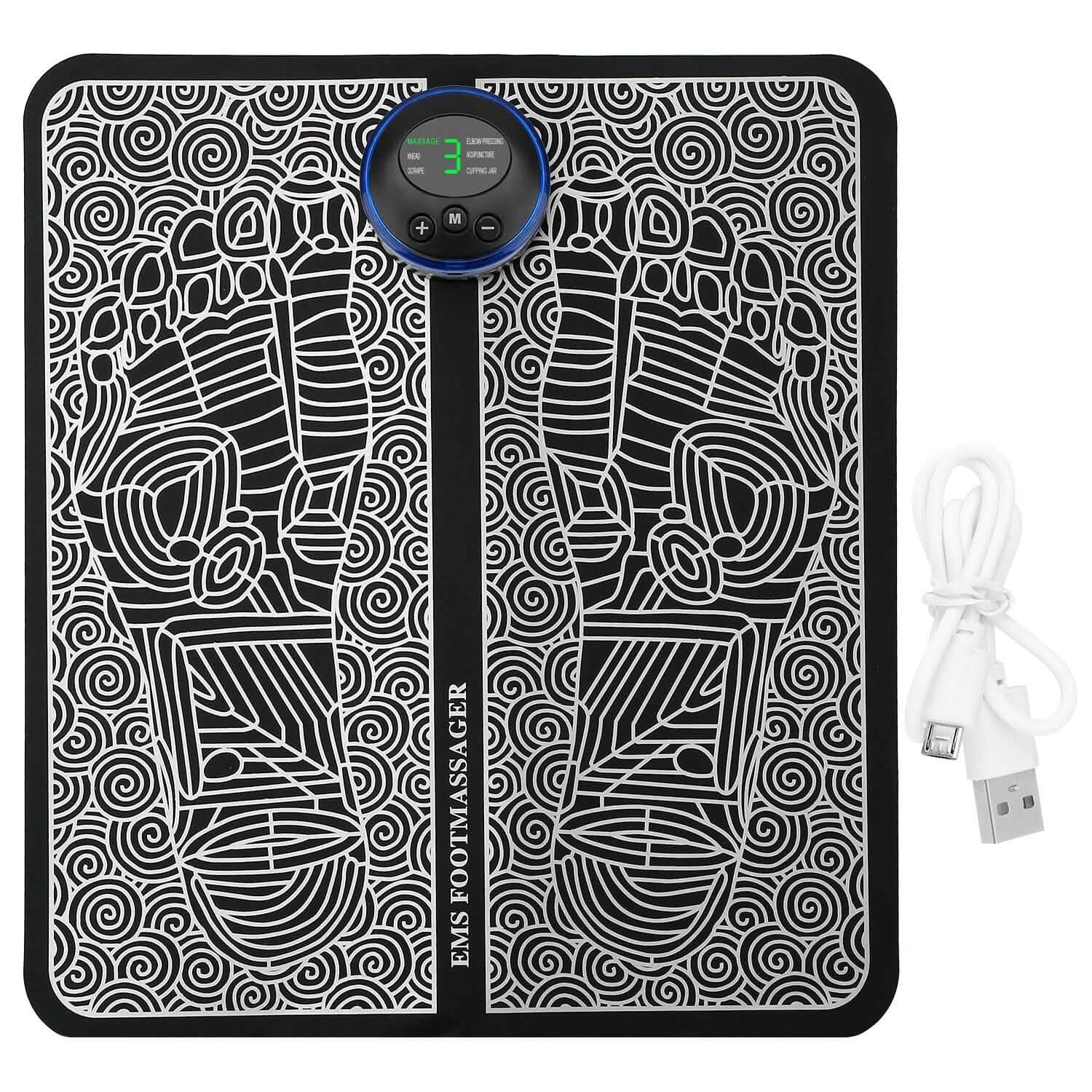 EMS Foot Massage Pad Electric Stimulator Rechargeable Health & Wellness - Tophatter Daily Deals