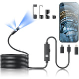 1920p HD Endoscope Inspection Camera with 8 Level LED Light, IP67, for iPhone and Android Cameras & Drones - Tophatter Daily Deals