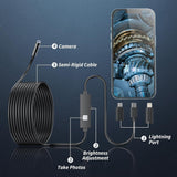 1920p HD Endoscope Inspection Camera with 8 Level LED Light, IP67, for iPhone and Android Cameras & Drones - Tophatter Daily Deals