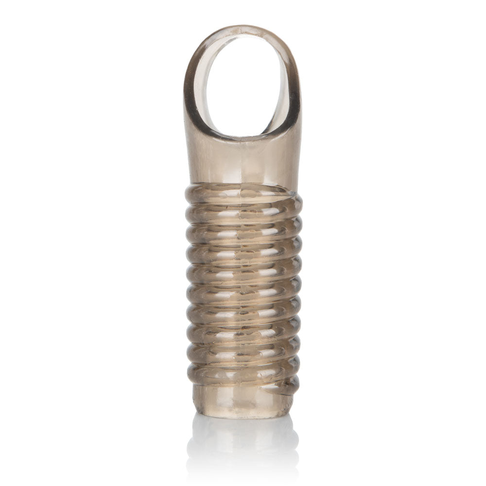 Stimulation Enhancer Smoke Ridged Thick Textured Sleeve with Scrotum Support Strap > Sex Toys For Men > Penis Sleeves - Tophatter Daily Deals
