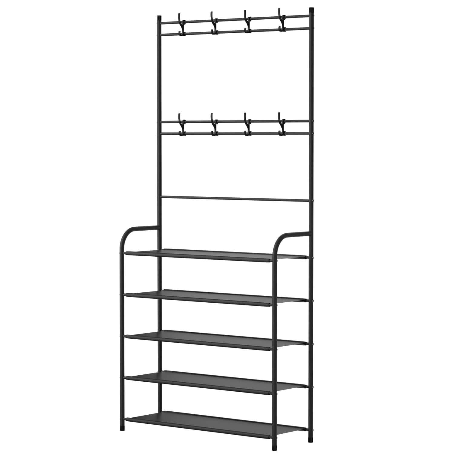 Entryway Coat Hat Rack Shoe Storage Shelf Storage & Organization - Tophatter Daily Deals