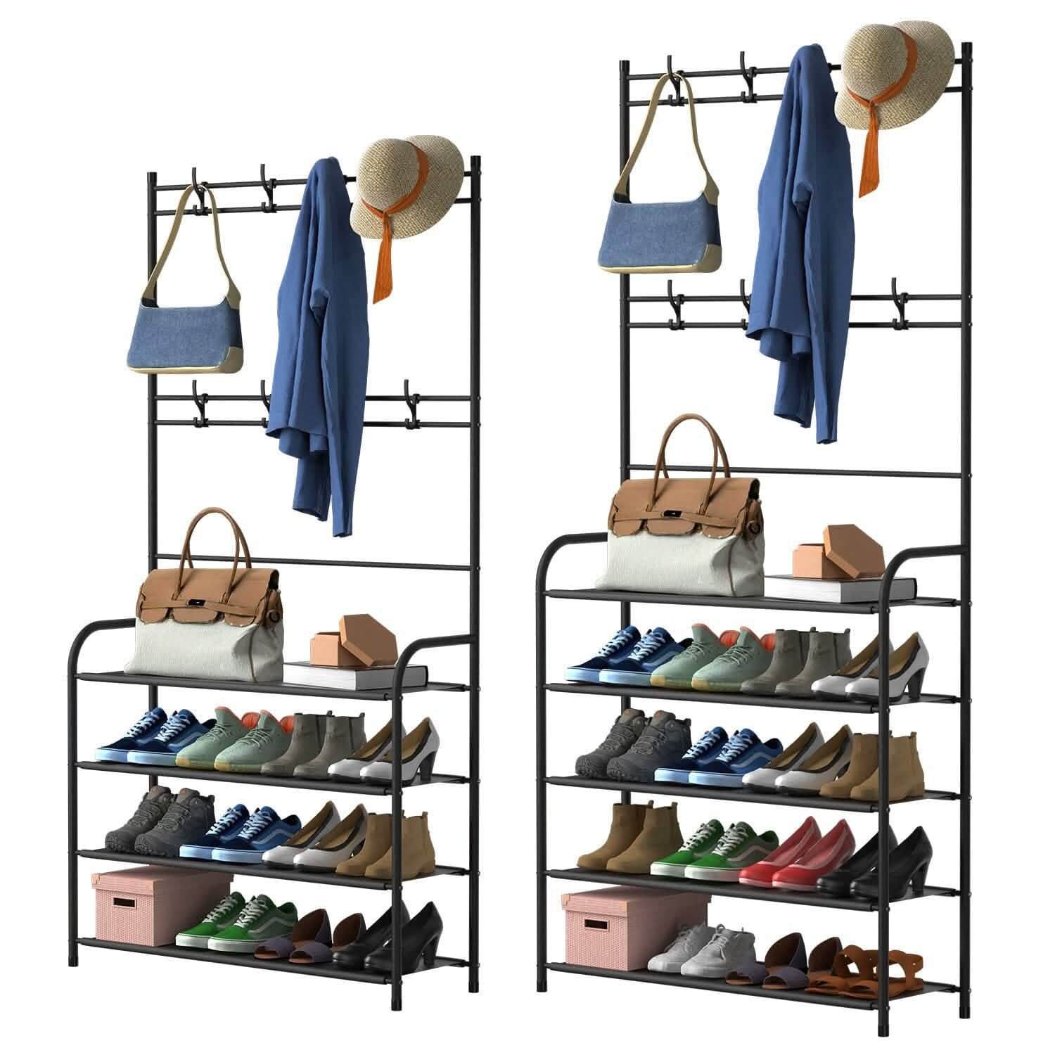 Entryway Coat Hat Rack Shoe Storage Shelf Storage & Organization - Tophatter Daily Deals