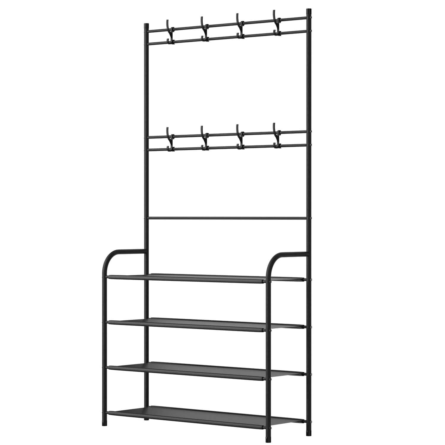Entryway Coat Hat Rack Shoe Storage Shelf Storage & Organization - Tophatter Daily Deals