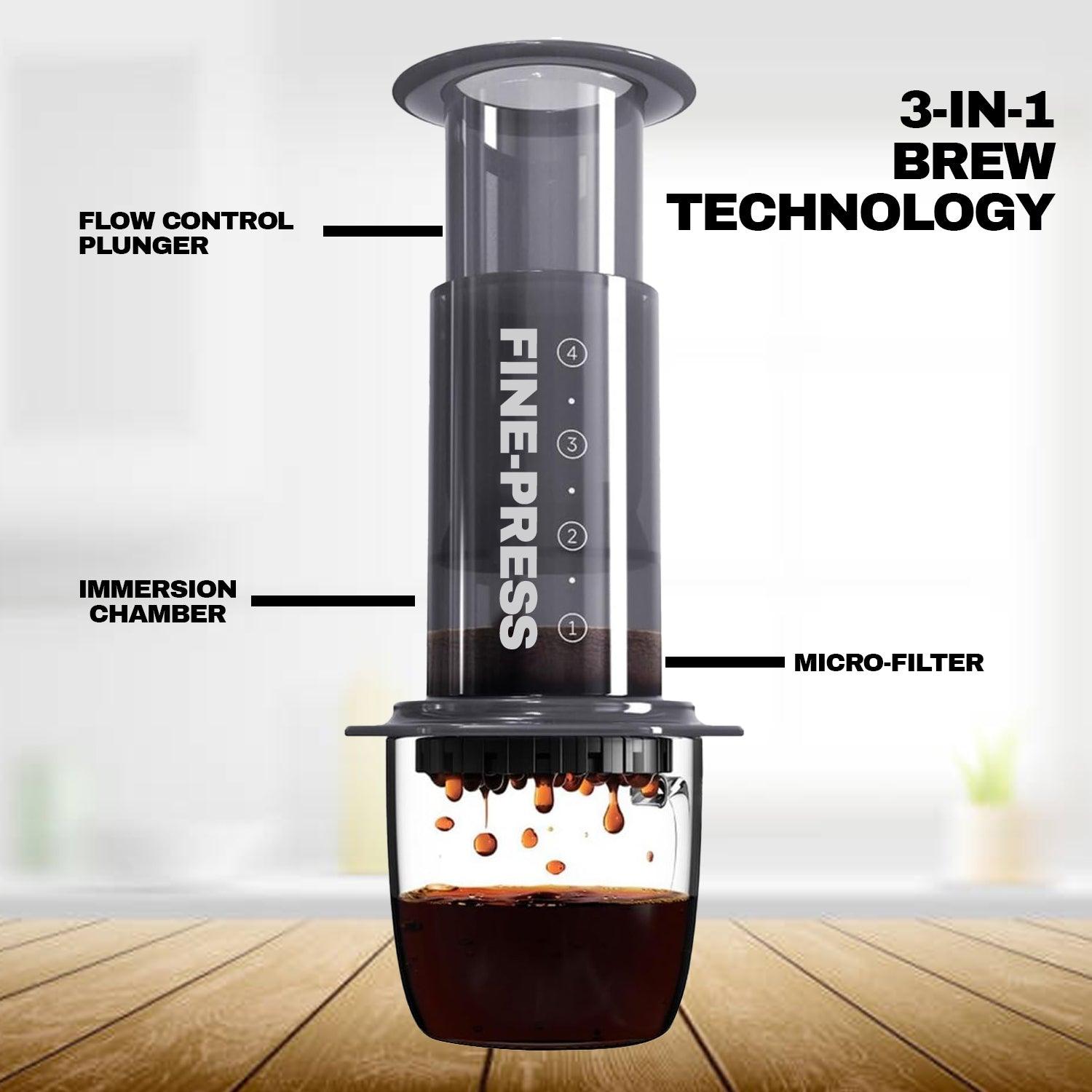 Espresso Coffee Machine - Quickly Makes Delicious Coffee Without Bitterness 1 to 3 Cups Per Pressing Home - Tophatter Daily Deals