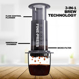Espresso Coffee Machine - Quickly Makes Delicious Coffee Without Bitterness 1 to 3 Cups Per Pressing Home - Tophatter Daily Deals