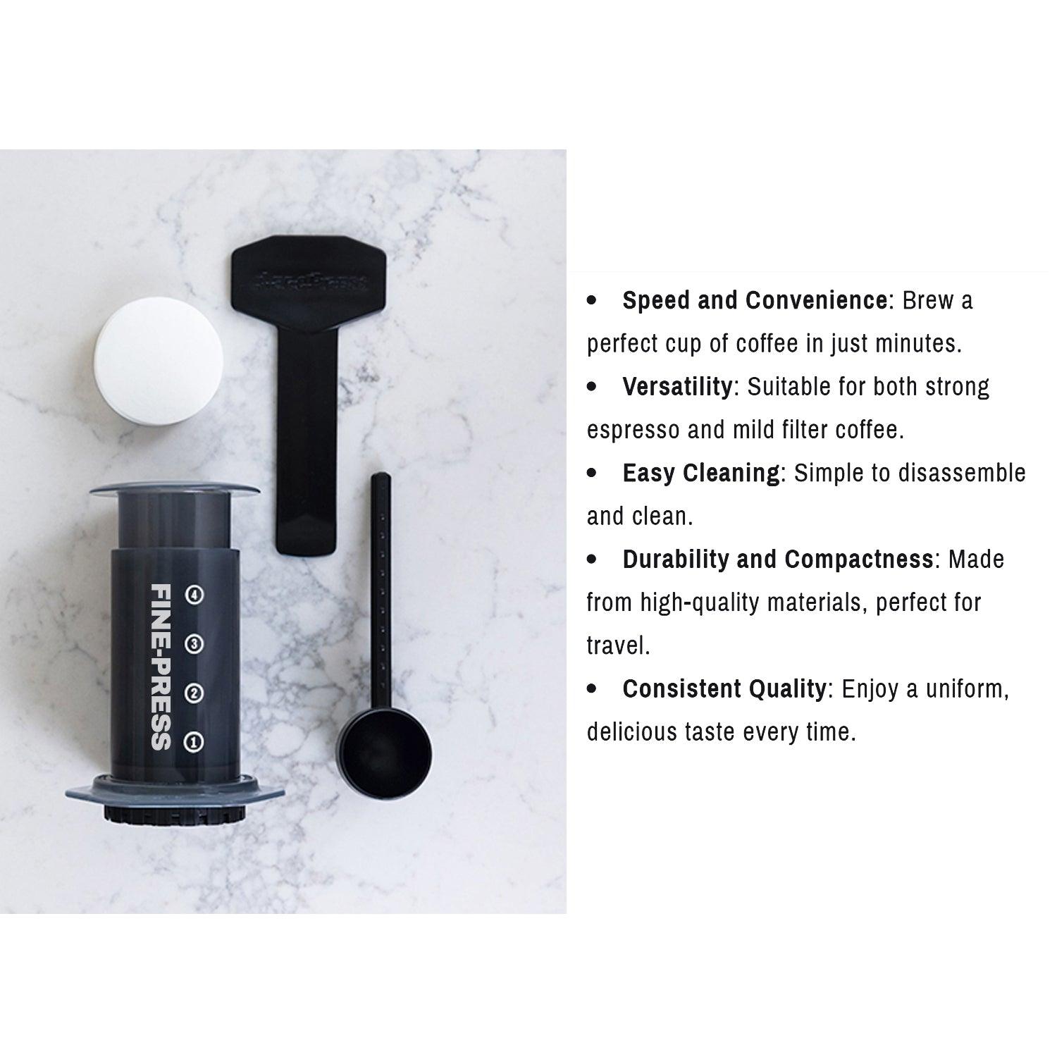 Espresso Coffee Machine - Quickly Makes Delicious Coffee Without Bitterness 1 to 3 Cups Per Pressing Home - Tophatter Daily Deals