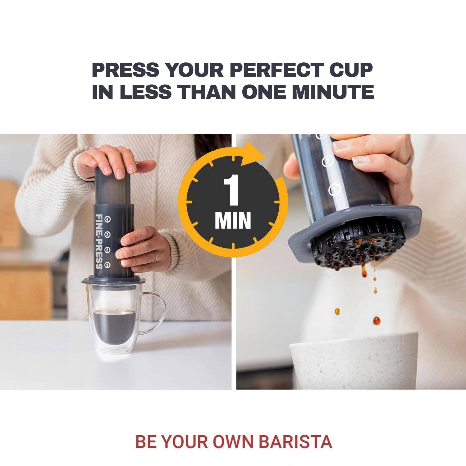 Espresso Coffee Machine - Quickly Makes Delicious Coffee Without Bitterness 1 to 3 Cups Per Pressing Home - Tophatter Daily Deals