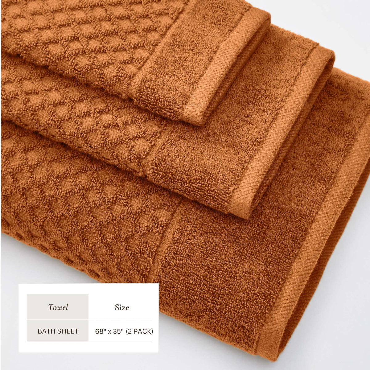 Cotton Diamond Waffle Weave Bath Towel Set - Grayson Collection Bath - Tophatter Daily Deals