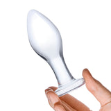 Glas 4 Inch Classic Clear Glass Butt Plug with Flared Base > Glass > Toys - Tophatter Daily Deals