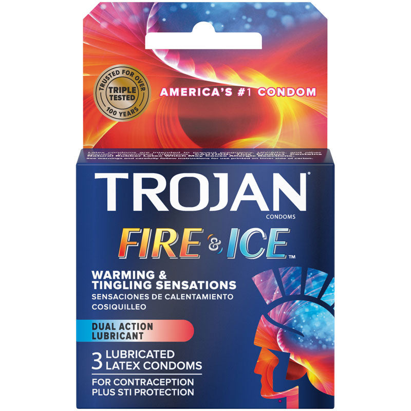Trojan Fire and Ice Dual Action Lubricated Condoms - 3 Pack > Essentials > Condoms - Tophatter Daily Deals