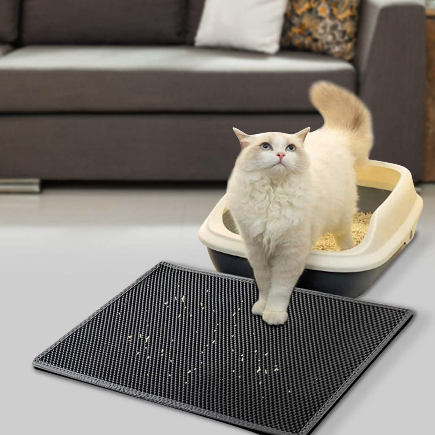 EVA Honeycomb Double Layer Cat Litter Mat Pet Supplies - Tophatter Daily Deals