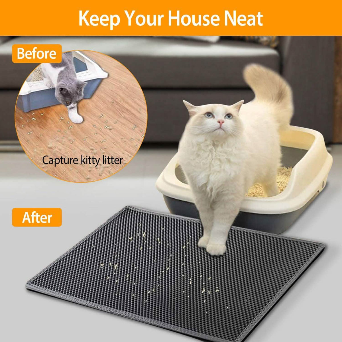 EVA Honeycomb Double Layer Cat Litter Mat Pet Supplies - Tophatter Daily Deals