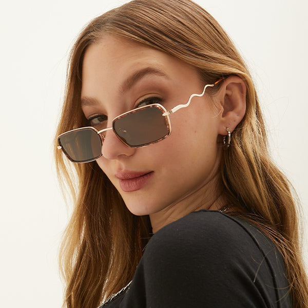 TopFoxx Eve - Women's Brown Sunglasses Sunglasses - Tophatter Daily Deals