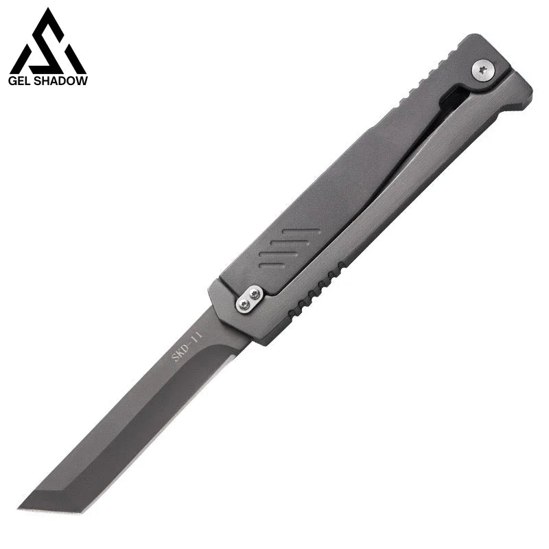 Everyday Carry Combat Gravity Knife SKD Steel HOT SALE-GS127 Grey Pocket Knives - Tophatter Daily Deals
