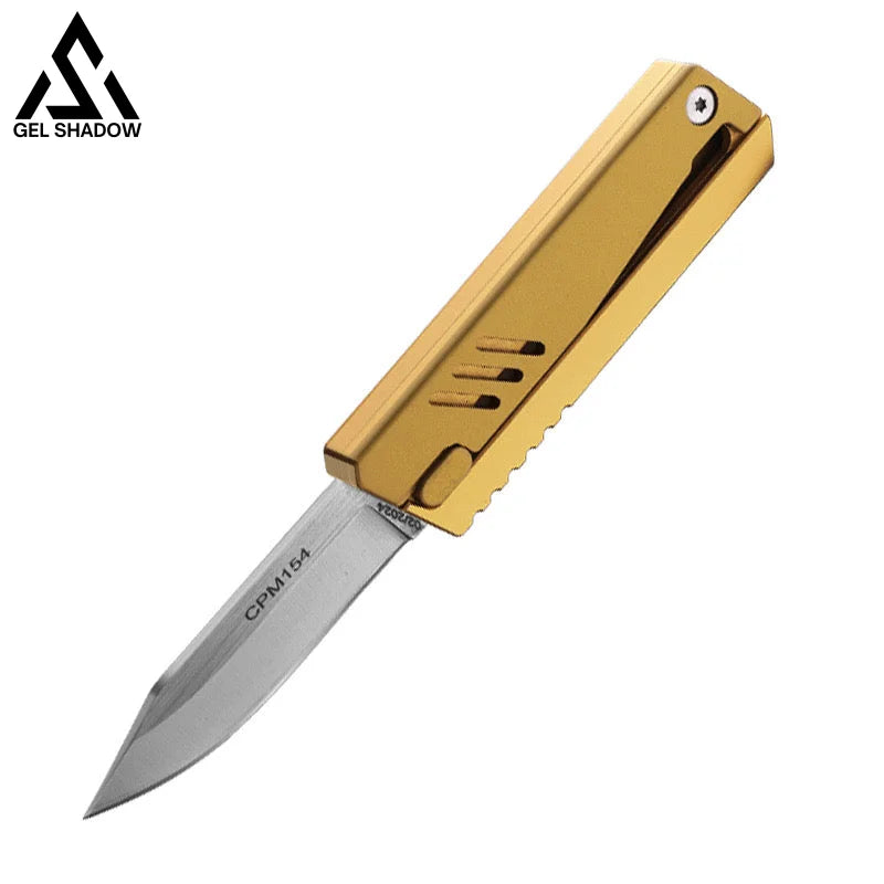 Everyday Carry Combat Gravity Knife SKD Steel HOT SALE-GS127 Mini Gold Pocket Knives - Tophatter Daily Deals