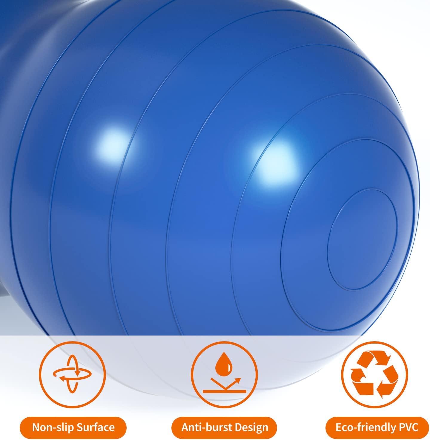 Peanut Exercise Ball - Yoga Peanut Ball with Hand Pump Anti Burst Balance Ball for Labor Birthing, Physical Therapy Yoga - Tophatter Daily Deals